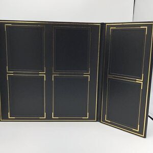 TAP LOOMIS BLACK & GOLD 8-VIEW LEATHER BOUND PHOTO HOLDER ELITE new in box